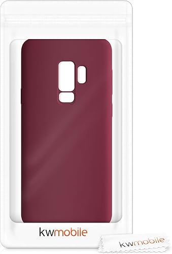 Miniatura 7 de kwmobile Funda compatible con Samsung Galaxy S9 Plus - Funda de silicona TPU con acabado suave - Ruibarbo rojo