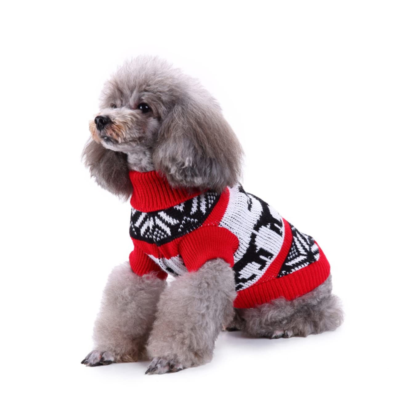 BESPORTBLE 3 Pezzi di Maglione per Animali Domestici Abbigliamento Festivo per Animali Maglione A Collo Alto per Animali Domestici Vestiti Invernali per Cani Maglione Lavorato A Maglia