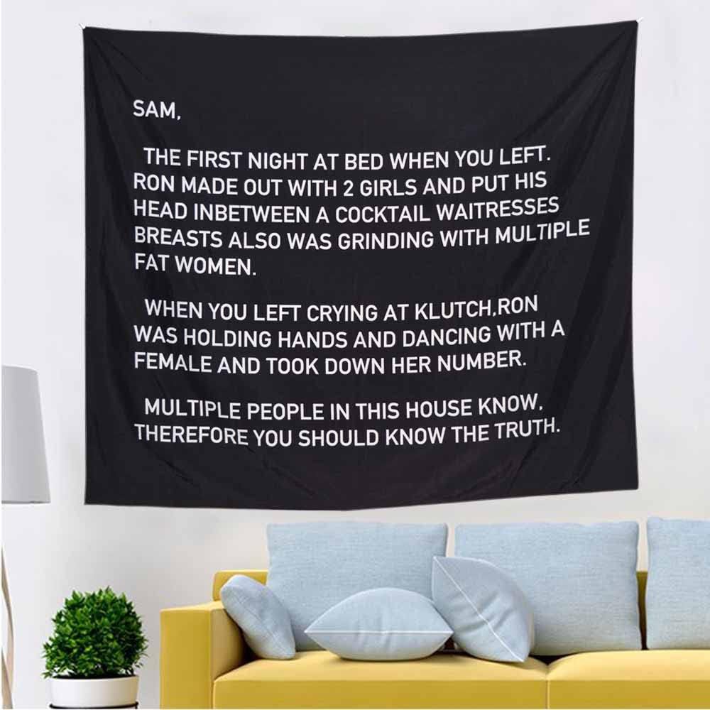 JJD Funny Tapestry Wall Hanging Tapestry Letter Tapestry