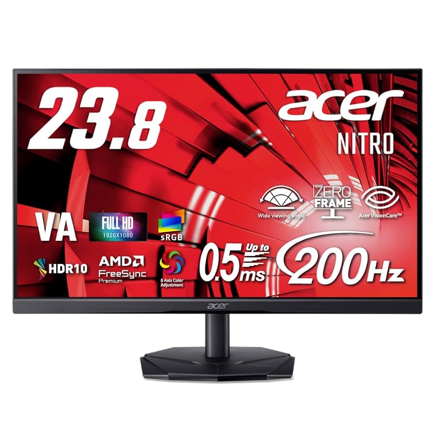 Amazon.co.jp: Acer 23.8インチ フルHD 200Hz 0.5ms(GTG) 広視野