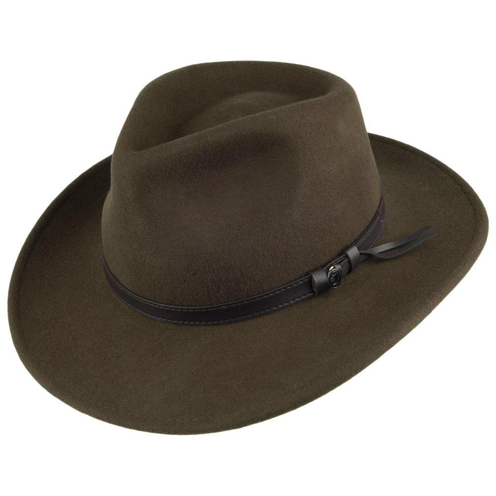 Jaxon & James Crushable Outback Hat - Olive - Large