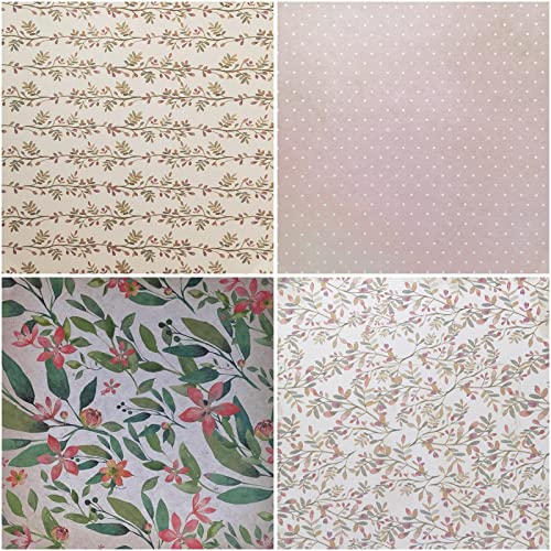 Qililandiy 24 Sheets Cardstock Paper Pad Inches Lovely Garden Cardmaking Paper Pack Floral Spring-Themed Scrapbook Paper Decorative Paper For Diy Craft Paper Photo Album (6 * 6Inches) #TOP4