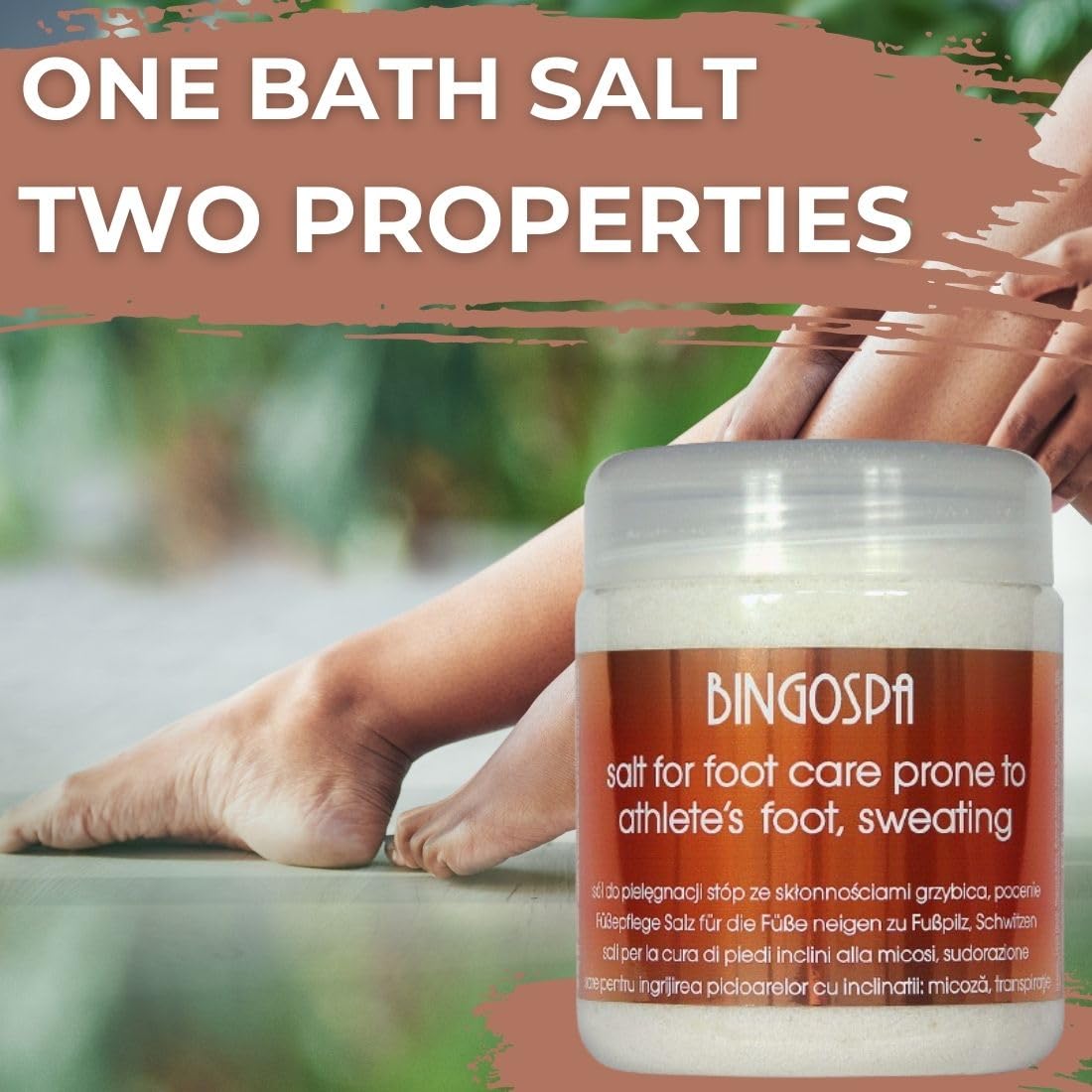 Sale per la cura dei piedi soggetti a tigna e sudorazione 2in1 550g BINGOSPA