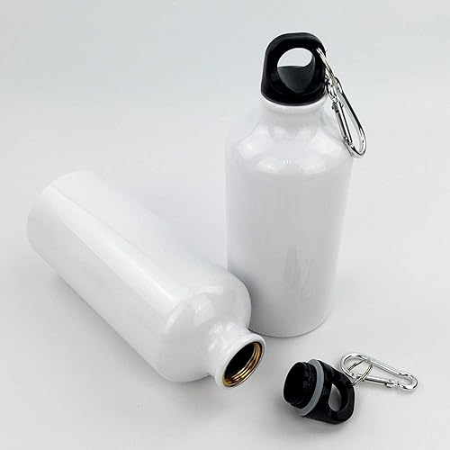 Miniatura 3 de TECHTONGDA 50 botellas de agua de aluminio de sublimación de 20.3 fl oz, botellas de agua deportivas, botellas recubiertas en blanco con bloqueo