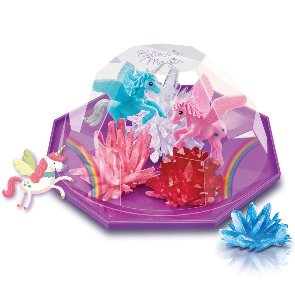 Amazon.com: 4M Crystal Growing Unicorn Land Terrarium, Science and