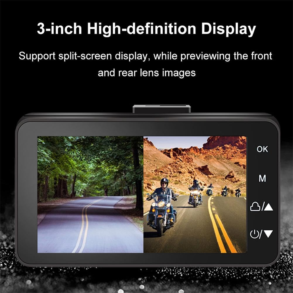 Telecamera DVR per moto con telecamera anteriore posteriore Dual Video Registrazione in loop impermeabile Registratore di guida per moto Sostituzione