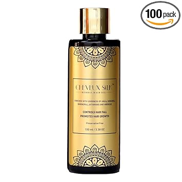 Cheveux Silk Herbal Hair Oil for Hair Growth with Indian Gooseberries, Rosemary, Sesame Oil and other natural herbs - 100 Ml