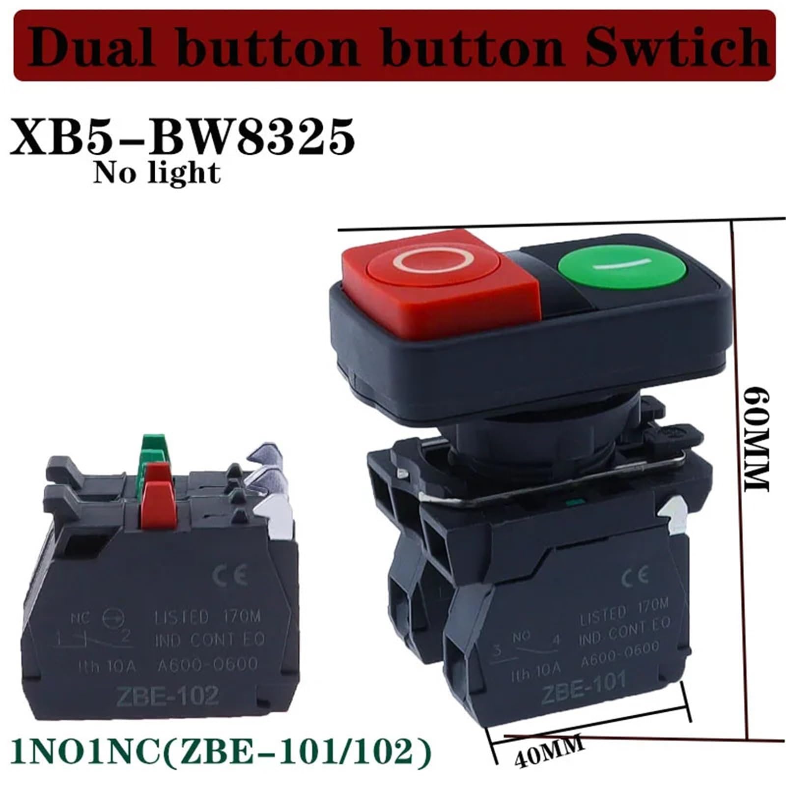 Interruttore a pulsante XB5 10A