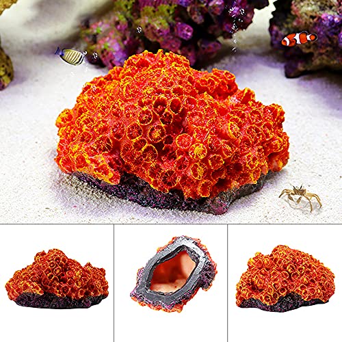Danmu 1Pc Of Polyresin Coral Ornaments, Aquarium Coral Decor For Fish Tank Aquarium Decoration 5.11" X 3.93" X 2.75" #TOP1