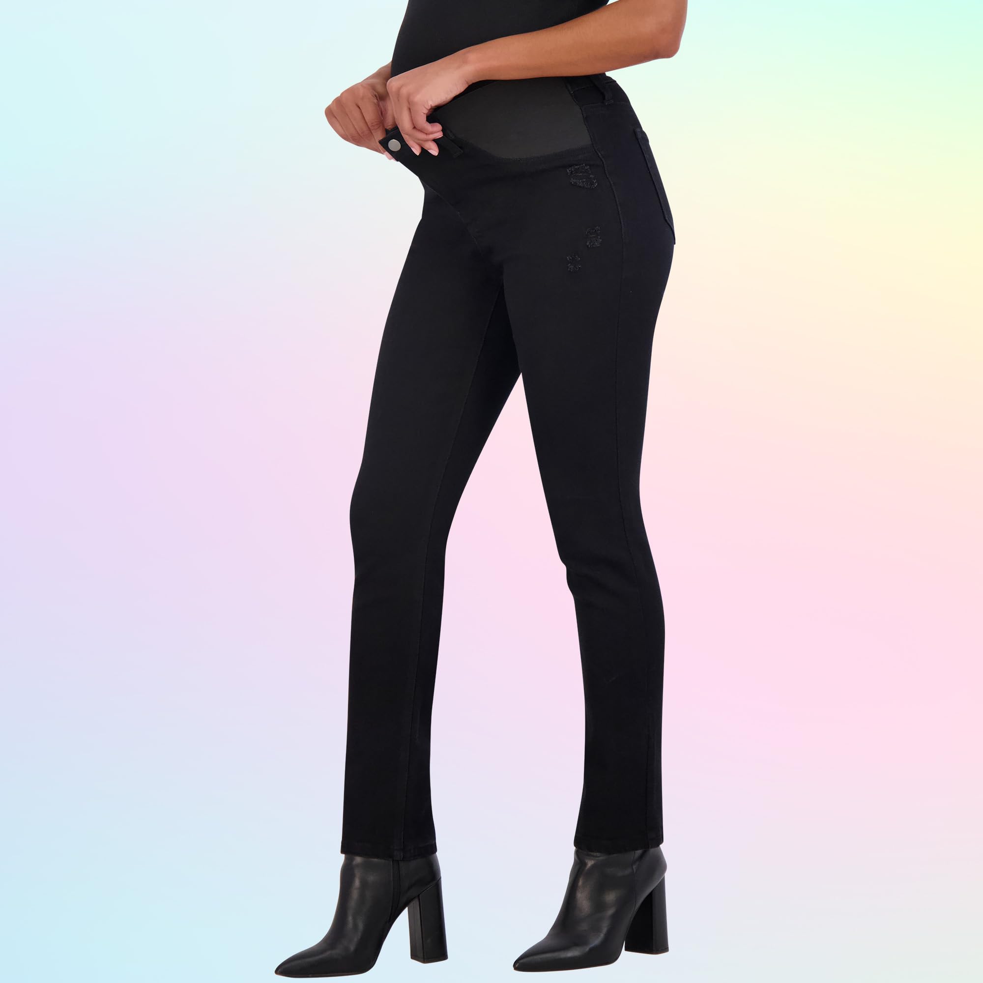 Savi Parker Women’s Maternity Jeans Over The Belly - Pregnancy Must Haves Fall And Winter Maternity Clothes Xl Medium Wash