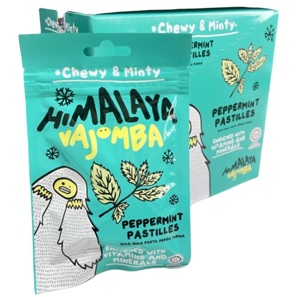 1 Box Himalayas Vajomba Pastilles Candy Chewy & Minty (12 Packs x 25g Each) (Altice Fresh Mints)