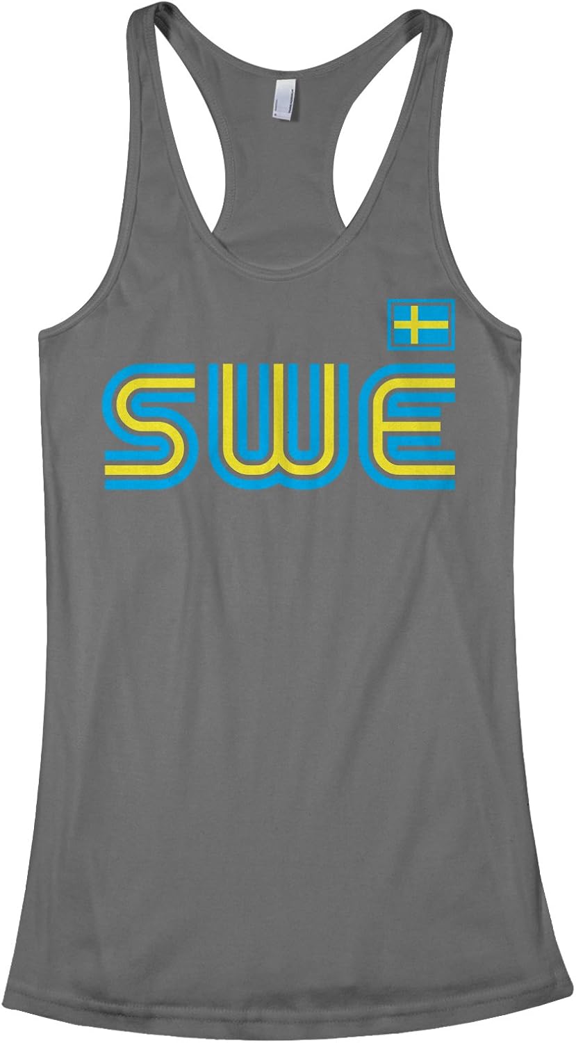 Threadrock Women's Sweden Athletic Retro Series Racerback Tank Top