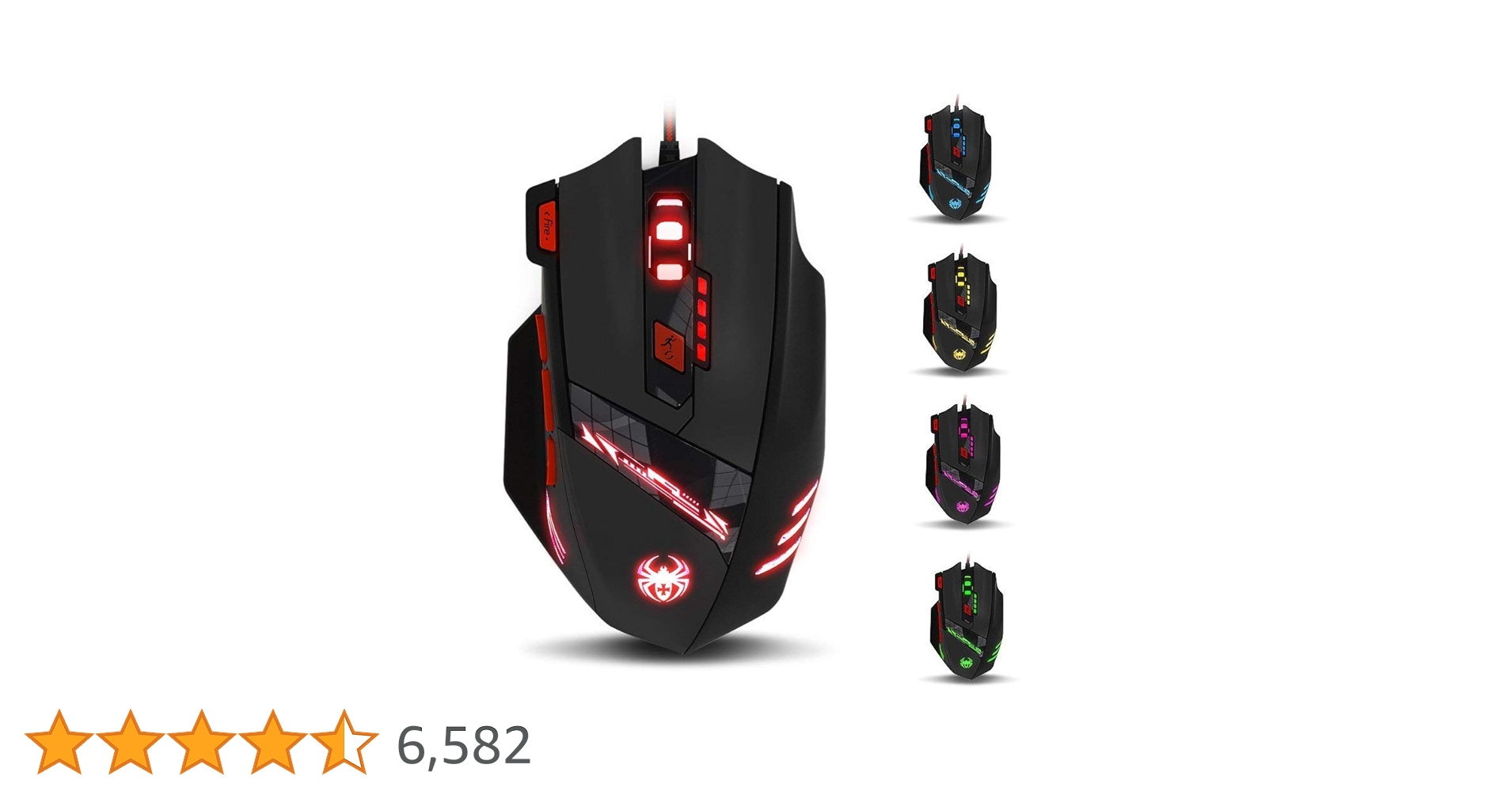 zelotes T90 9200 DPI Gaming Mouse, 8 Buttons Programmable