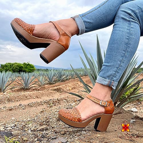 Colores De Mexico Mx Mexican Leather Platform Shoes For Women thumb #6