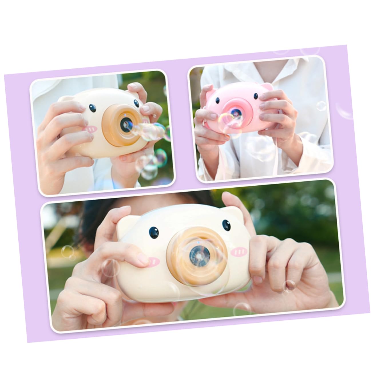 TOYANDONA Cartoon Bubble Maker Toy Polorid Macchina Fotografica Bolla Che Soffia Giocattoli Bolla Ventilatore Bubble Maker Per Bambini Bambini Macchina Fotografica Giocattolo