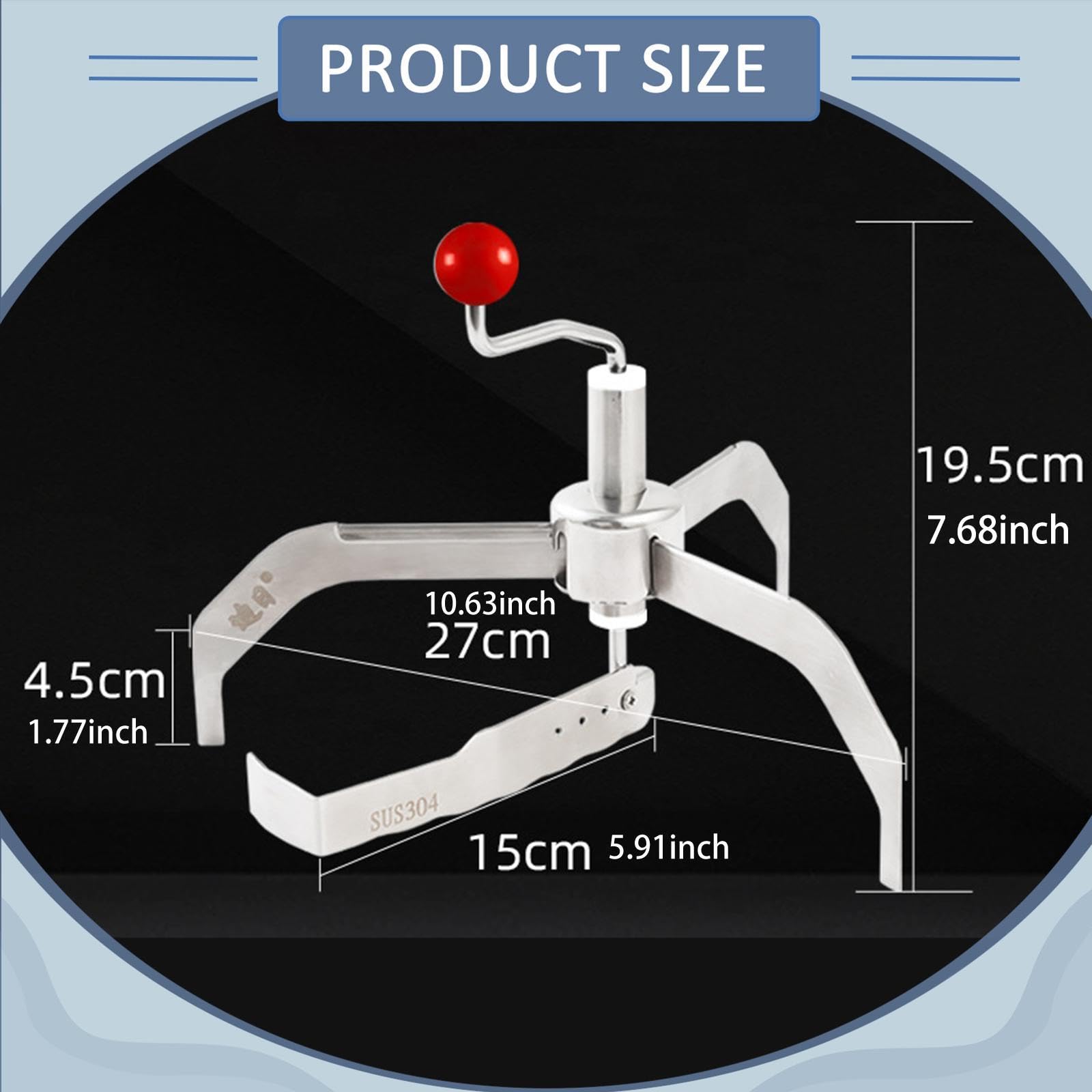 Ronyme Outil à Crêpes Multifonctionnel 4 Niveaux - Épandeur Rotatif Pliable en Acier Inox - Lissage Uniforme Pâte pour Crêpes et Galettes - Idéal pour Cuisiniers Amateurs et Chefs