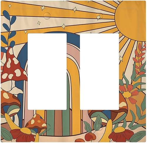 Miniatura 86 de Cubiertas Decorativas de Tomacorrientes Estilo Gótico Cuervo Flores Púrpuras 1 Gang Interruptor de Luz Simple Basculante Placa Cubierta Placas de