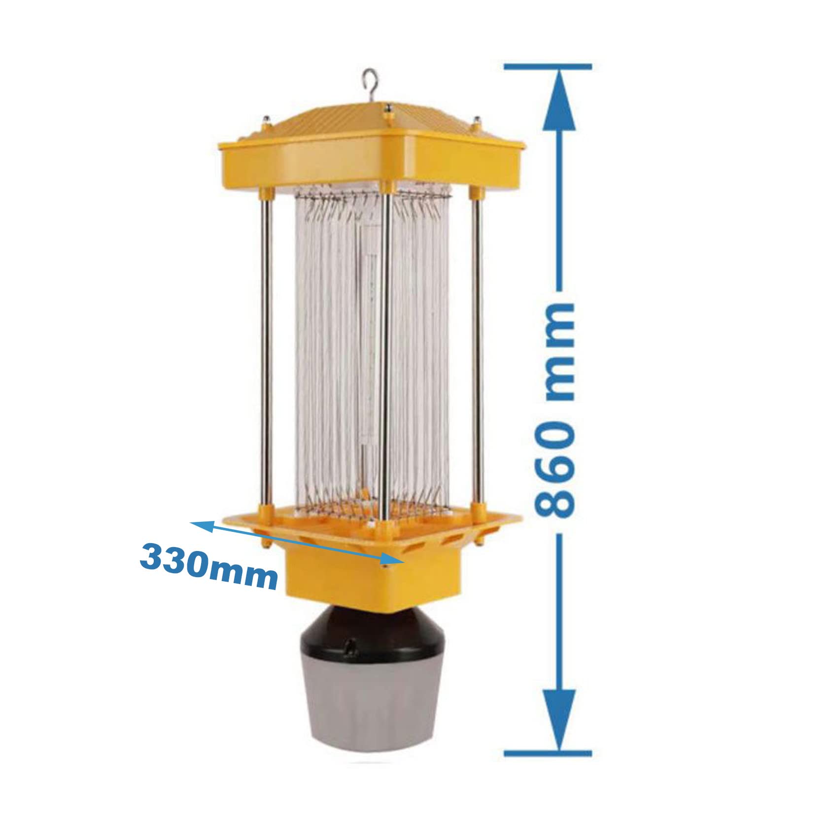 Trappola per Mosche UV Solare da Esterno 3500V 2 in 1 Zapper Completamente Automatico per Insetti, Lampada per Il Controllo dei parassiti agricoli 395nm, Impermeabile IPX7, Lampada antizanzare per