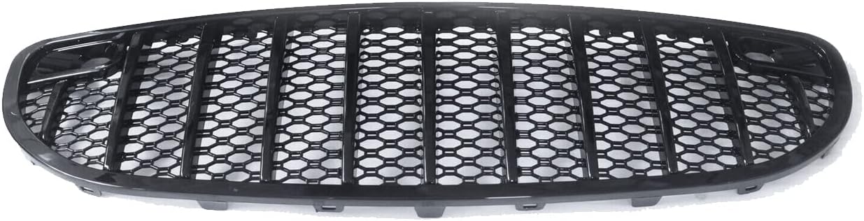 Gloss Black Front Grill Compatible With Smart Car Fortwo 453 Gen.3 - Grille Upgrade Replacement