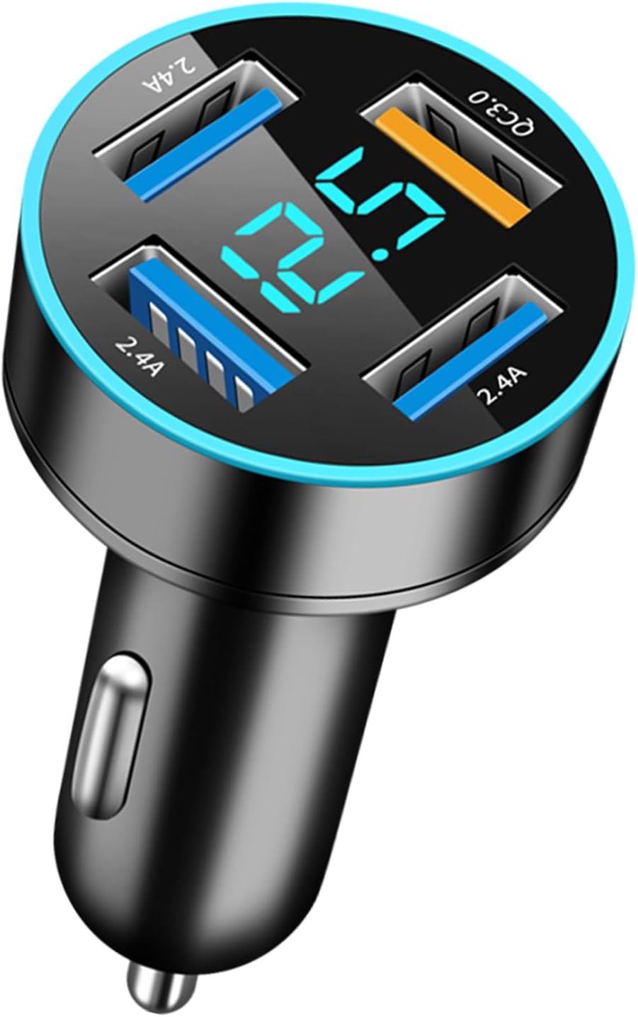 Amazon.co.jp: HELOGE シガーソケット usb QC3.0/TYPE-C 4連ポート 車載充電器 急速充電 LEDデジタル ...