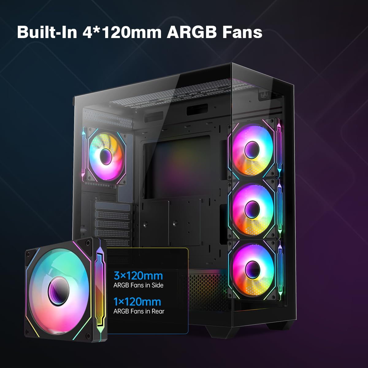 Amazon.com: RUIX OV603 ATX Mid-Tower PC Case, Spacious High