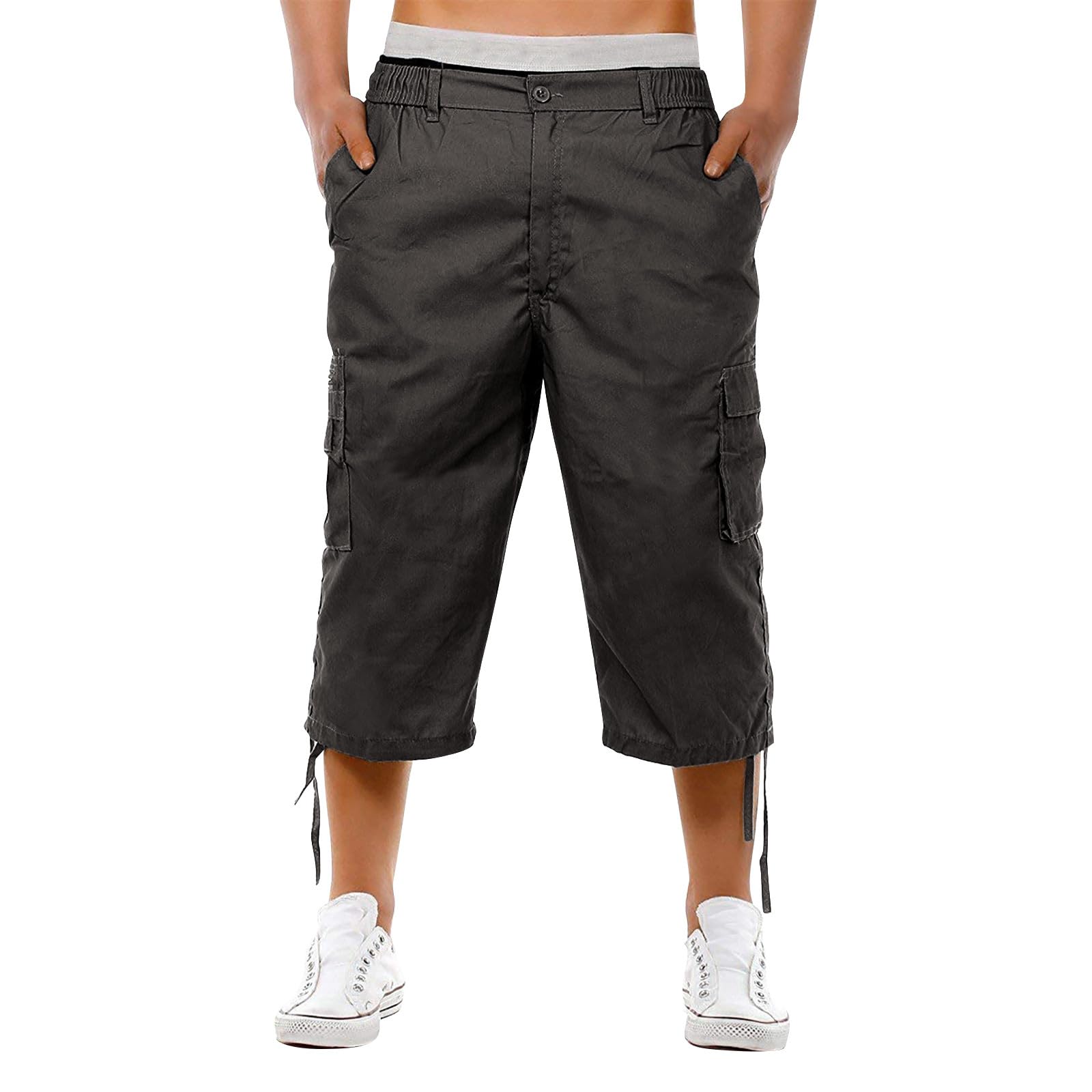 Short d'été léger de style cargo avec coupe classique droite - 5