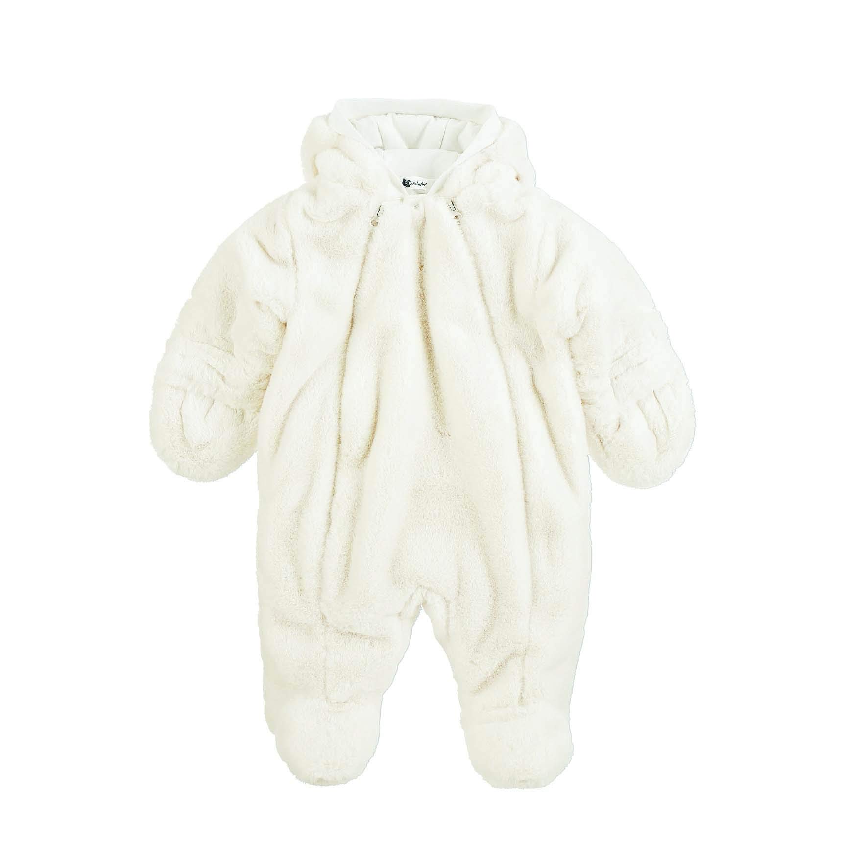 Sterntaler Mädchen Overall Overall mit Reißverschluss, Baumwollfutter und zurückklappbaren Handschuhen, Flausch, Wattiert (1er Pack)