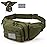 Vdones Tactical Fanny Pack Gun Holster Concealed Carry Pistol Military Tactical Waist Bag Waterproof Molle EDC Pouch with USA Flag Patch (Green)