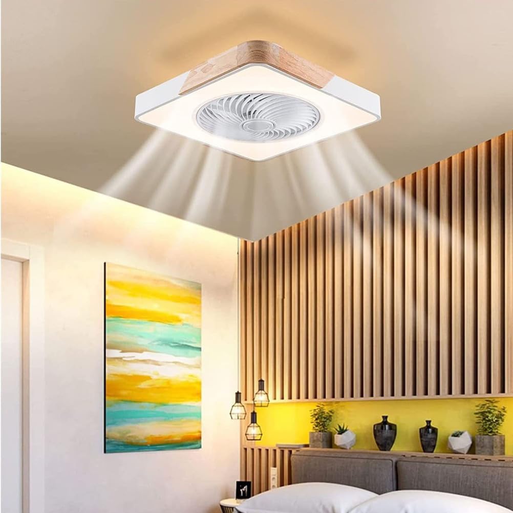Piptyllite Creative Modern Minimalist Ceiling Fan Light, Elegant Design for Bedroom & Living Room
