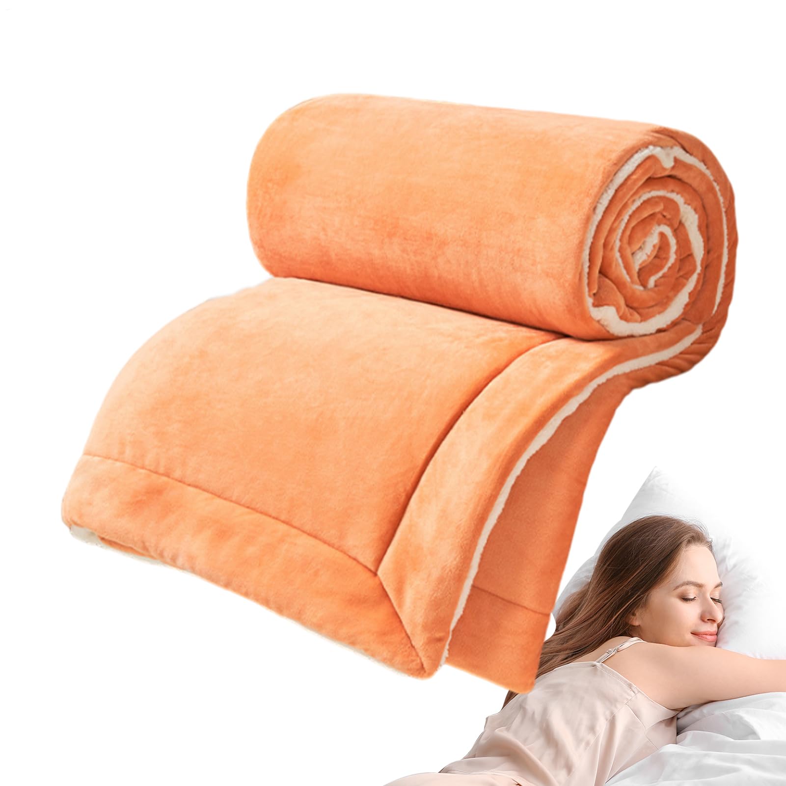 Generisch Soffice, trapunta a doppio strato e ispessita, coperta riscaldante, per divano e casa, inverno, autunno, campeggio e donna