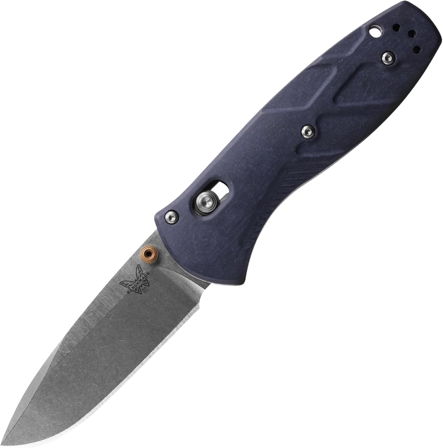 Benchmade - Mini Barrage 585 EDC Knife, Drop-Point Blade Blue Canyon Richlite Handle (585-03)