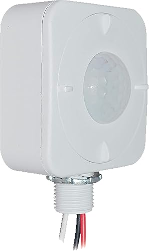 Satco 20 paquetes - Añadir sensor PIR acabado blanco 120-277 voltios número de pieza 86211 para conmutación automática de encendidoapagado para