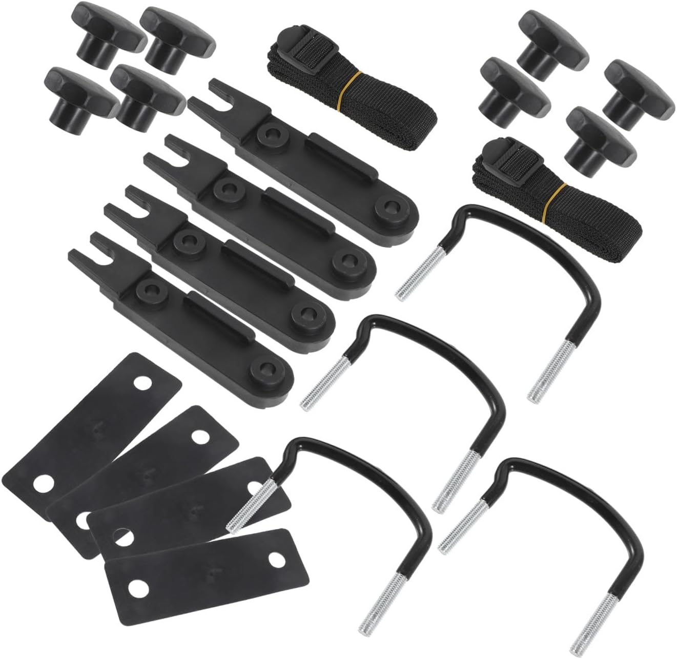 1Set U Bolt Roof Rack Mounting Bracket Lightweight Cargo Carrier Accessory for Cars U Clamps for Enhanced Stability and Scratch Protection