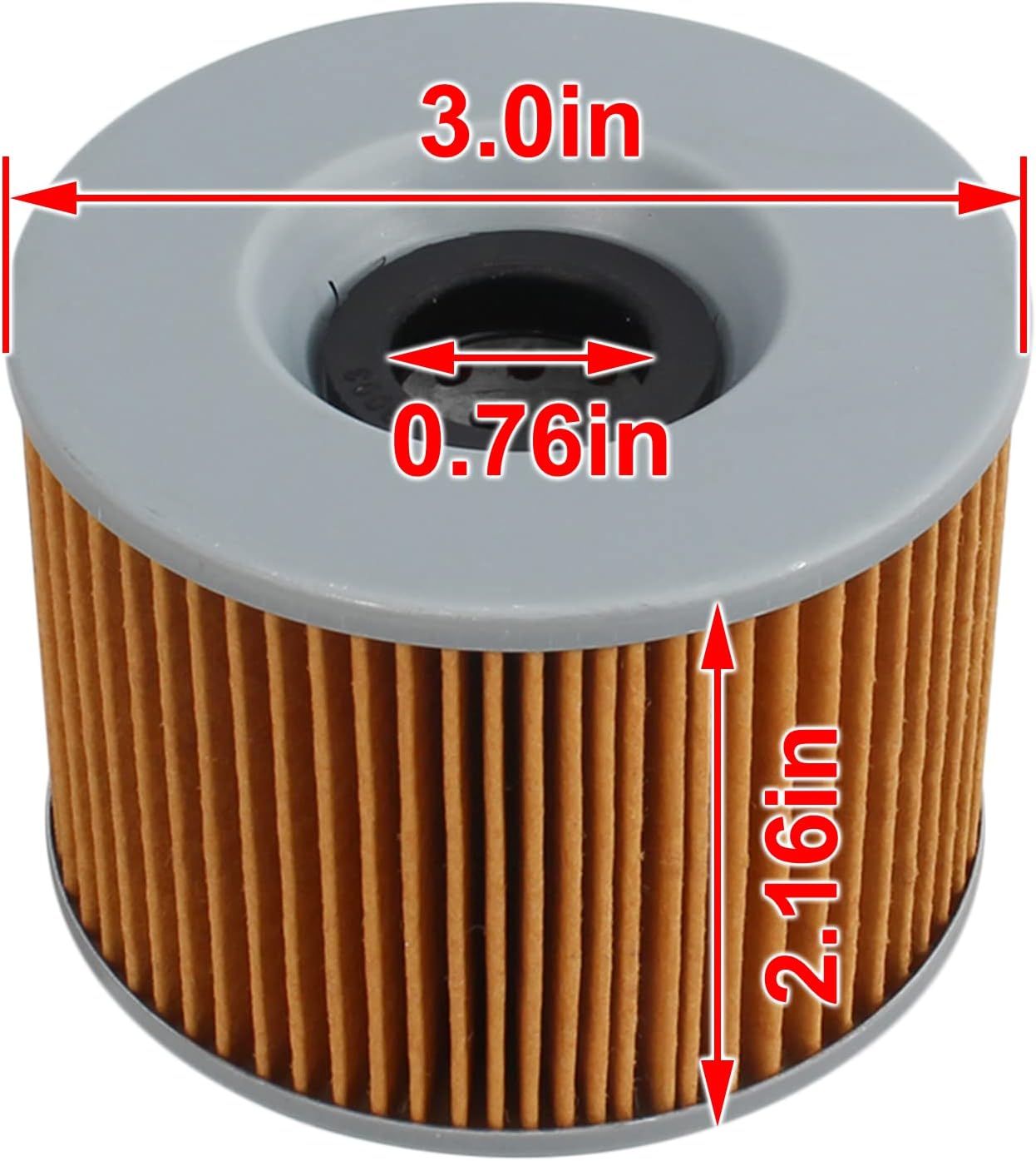 MOTOALL 2 set Oil Filter with O-Rings for Kawasaki/Honda/Yamaha Models
