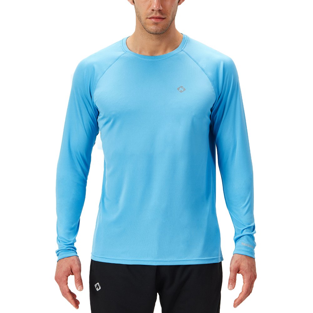 NAVISKINMen's Sun Protection UPF 50+ UV Outdoor Long Sleeve T-Shirt