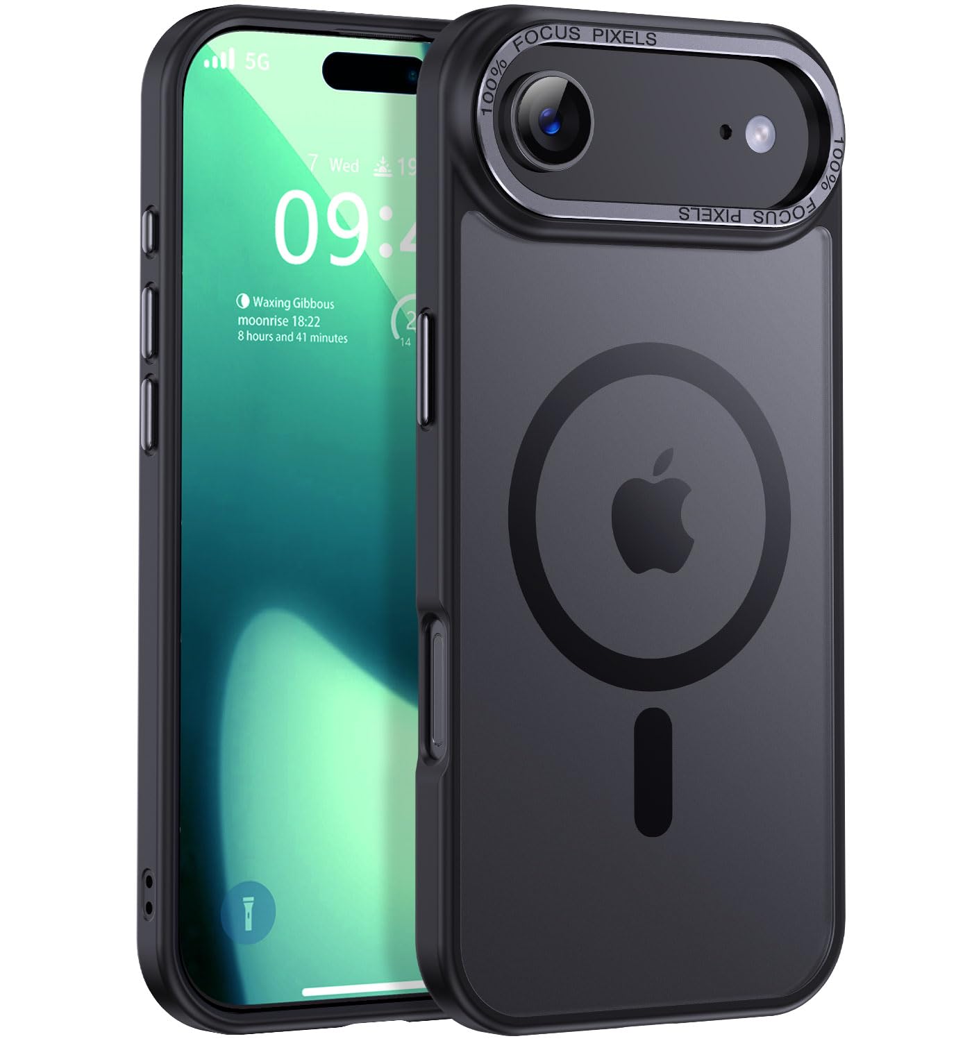 Newfuture Magnetic for iPhone Air Case [Compatible with Magsafe] [Military Grade Drop Protection] Translucent Matte Anti-Scratch Shockproof Protective Phone Cover 6.5 Inch, Titanium Black