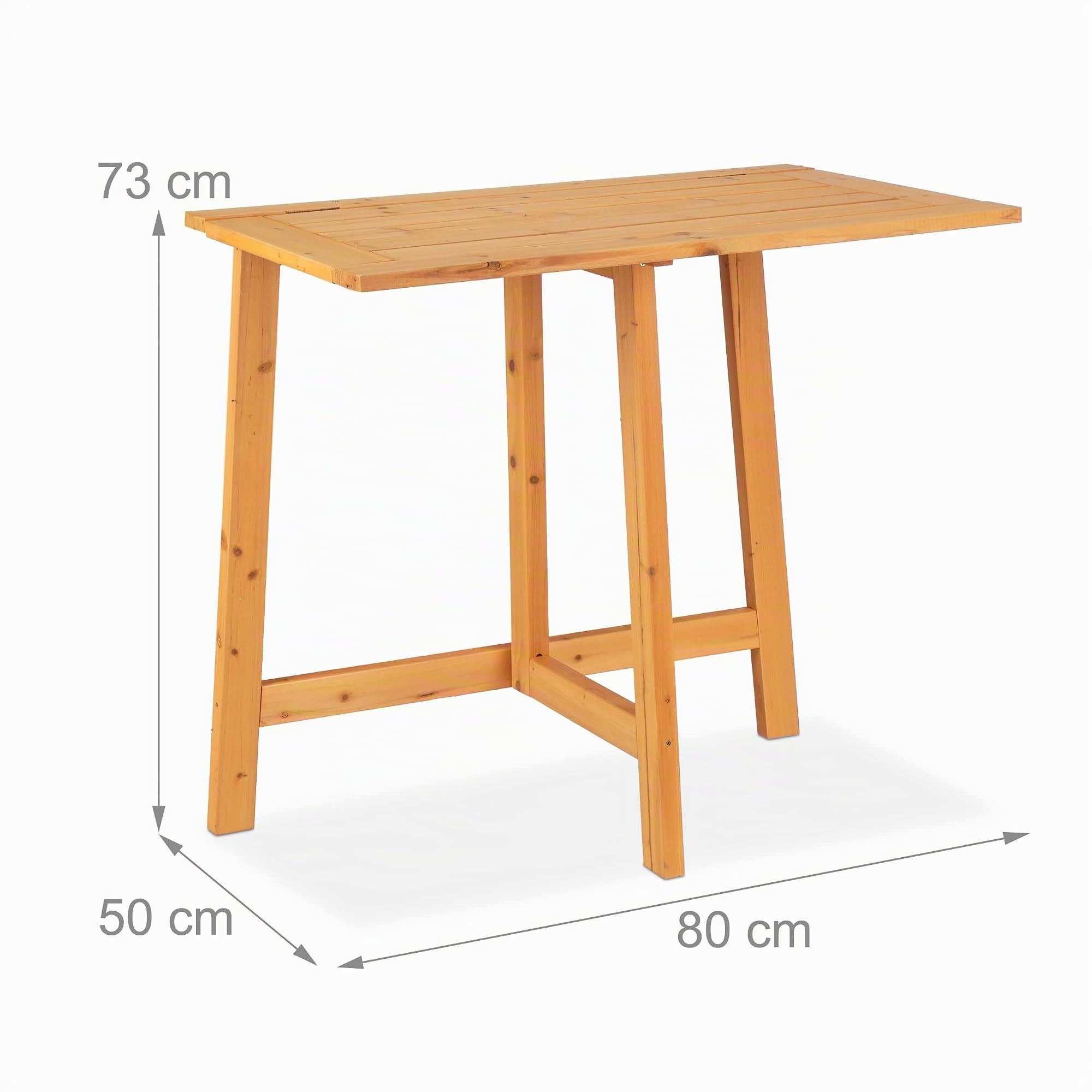 Relaxdays Klapptisch, Holz, Terrassentisch rechteckig, Outdoor, Natur