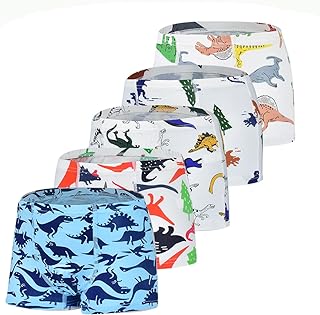 Boys Boxer Briefs, Toddler Kids Soft Cotton Underwear 5...