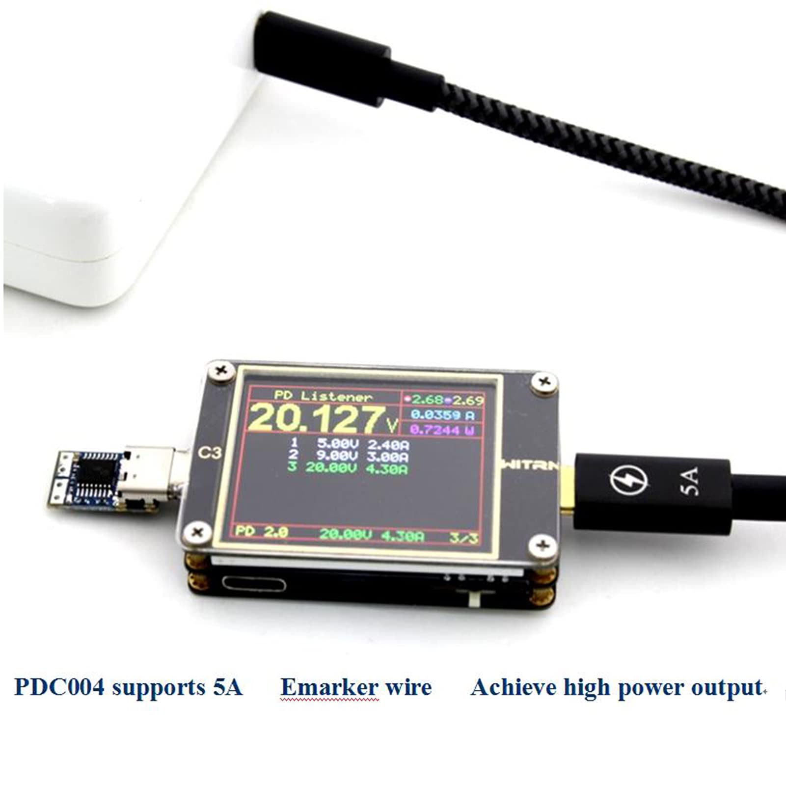 5 szt. USB-C PDC004 PD 12 V DC zasilanie wyzwalacz napięcia stałego do modułów pass-Through 5 A typ C wejście wyzwalacz do tabletu Delivery przynęta