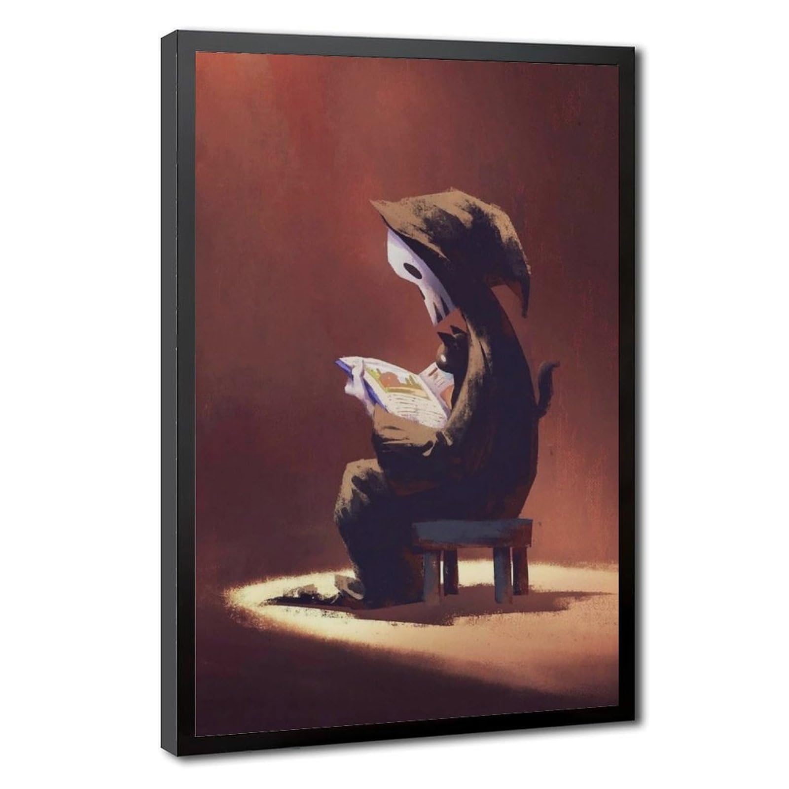 Bareronor Ghosts And Cats Funny (8) Canvas Poster Bedroom Decor Landscape Office Room Decor Gift 12" L X 18" W