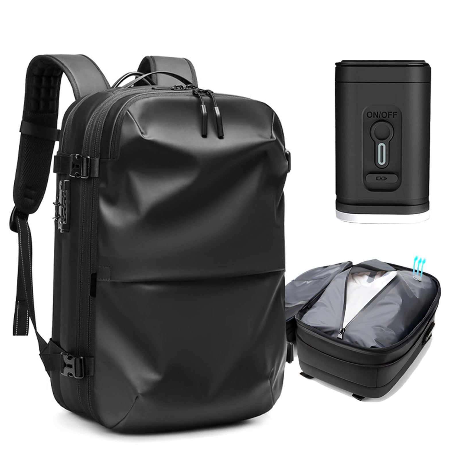 Airbag Sac à dos sous vide, 60 l, pour avion, avec compartiment pour ordinateur portable