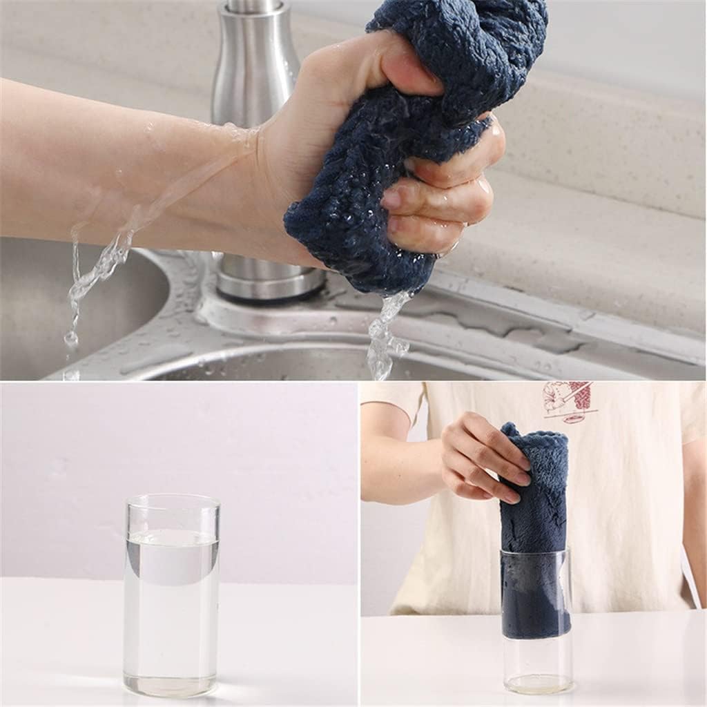 Coral Velvet Hand Towel Absorbent dishwashing rag Household Cleaning Kitchen