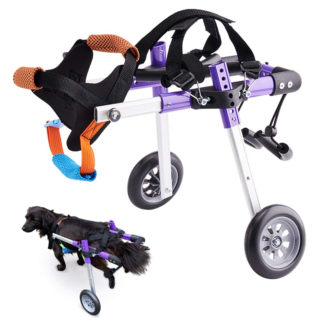 Silla de Ruedas para Mascotas Marco de Aluminio Discapacitados Paseos asistidos por Perros Coche Arnés de Movilidad para Perros Coche de Entrenamiento de rehabilitación de Patas traseras para Mascot