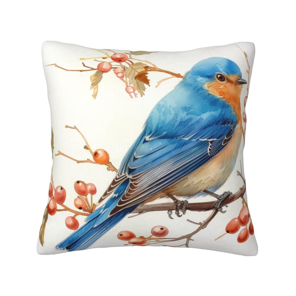 Cushion Covers 30cm x 30cm Pack of 2 Velvet Bird Cushion Covers Garden Cushions Soft Decorative Throw Pillow Cover Square Pillowcases for Livingroom Sofa Bedroom Hoom Decor Gifts 12x12 Inches -TR150