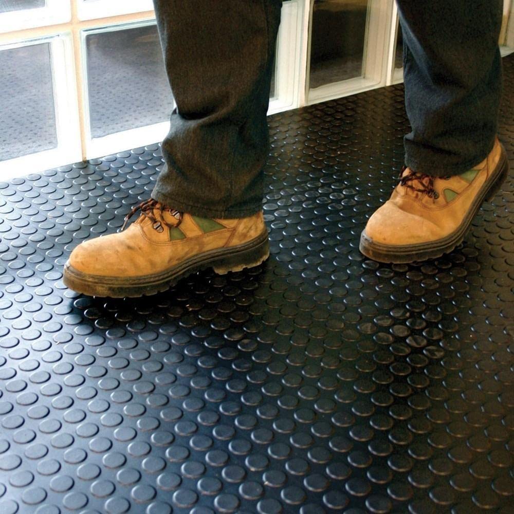 Rubber Stud Garage Flooring 1.2m wide. 2.5m 5m or 10m lengths (5m x 1.2m x 3mm)