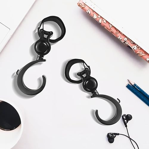 Miniatura 7 de 2 ganchos colgantes para andar, rotación de 360, multiusos, para colgar bolsas de pañales, accesorios de clip para silla de ruedas, para caminante,