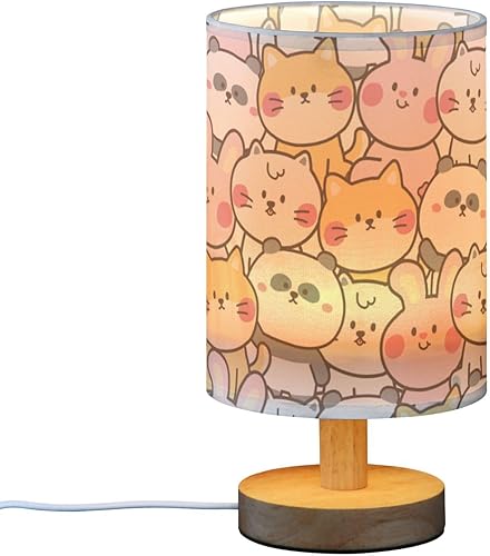 Lámparas de dormitorio para niños, luz nocturna única de mano linda kawaii panda perro, conejo, gato, animales, lámpara de mesa para niñas hogar
