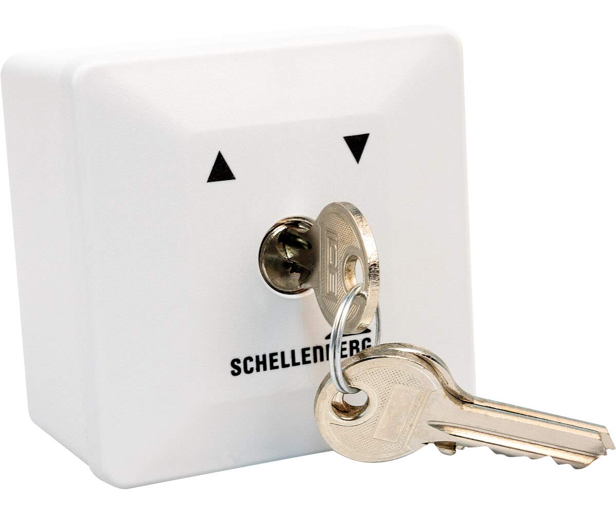 Schellenberg 25101 selettore a chiave cancello elettrico esterno montato in superficie, cilindro intercambiabile con 3 chiavi, per il funzionamento manuale di un cancello automatico