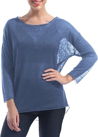 Womens Long Sleeve See Through Mesh Dance Top Yoga Workout Active Shirt Sheer Dance Cover Up