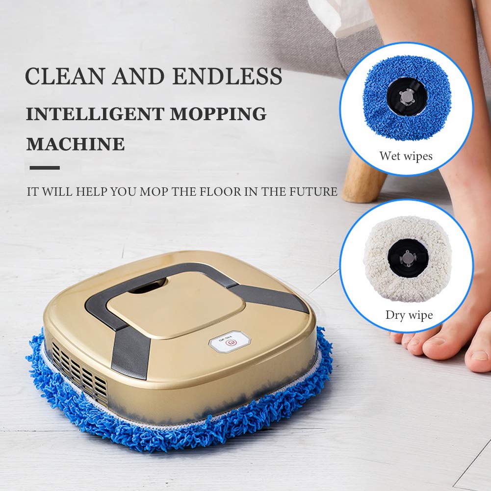 Aspirador Inteligente Trapeador, Máquina de Limpieza Doméstica con Navegación Inteligente Sensor Anticolisión para Pelo de Mascotas, Alfombras y Suelos Duros (D)